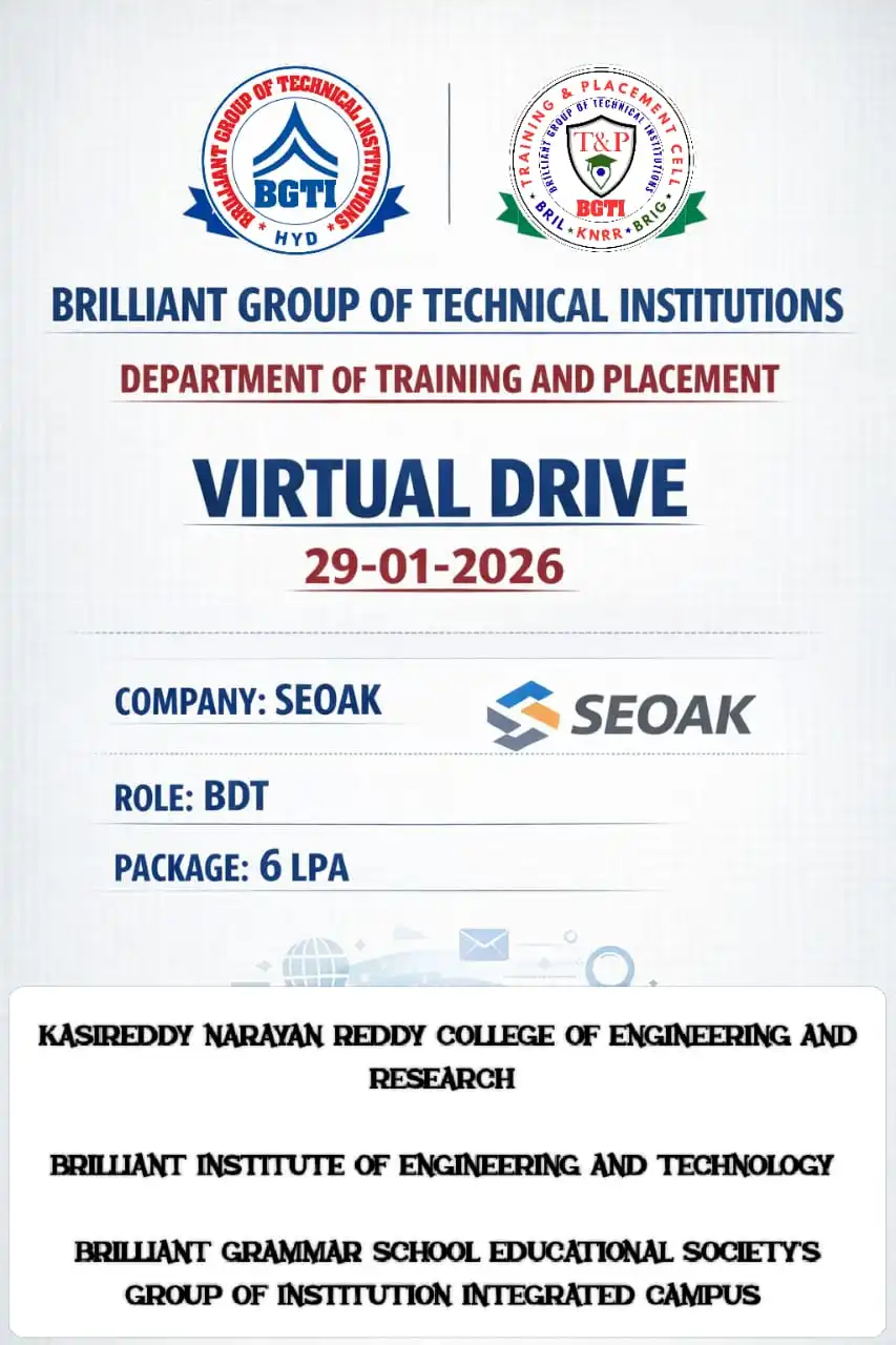 SEOK PLACEMENT DRIVE 29-01-2026 – BRIL Campus Drive 2025-26